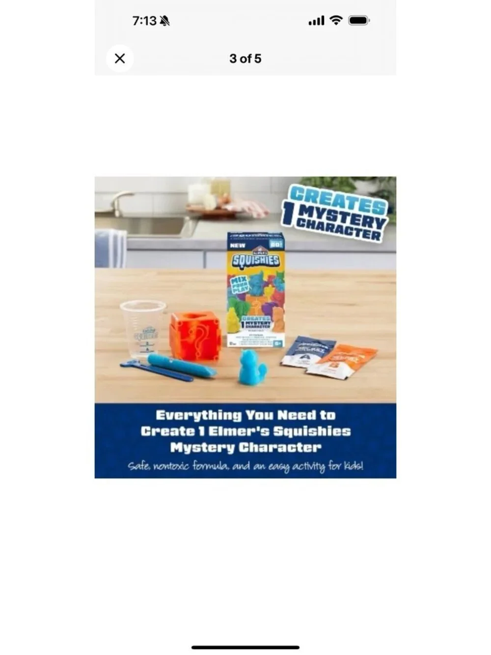 NEW TWO Elmer’s Squishies DIY Toy Activity Kit Mystery Character Creativity Kit